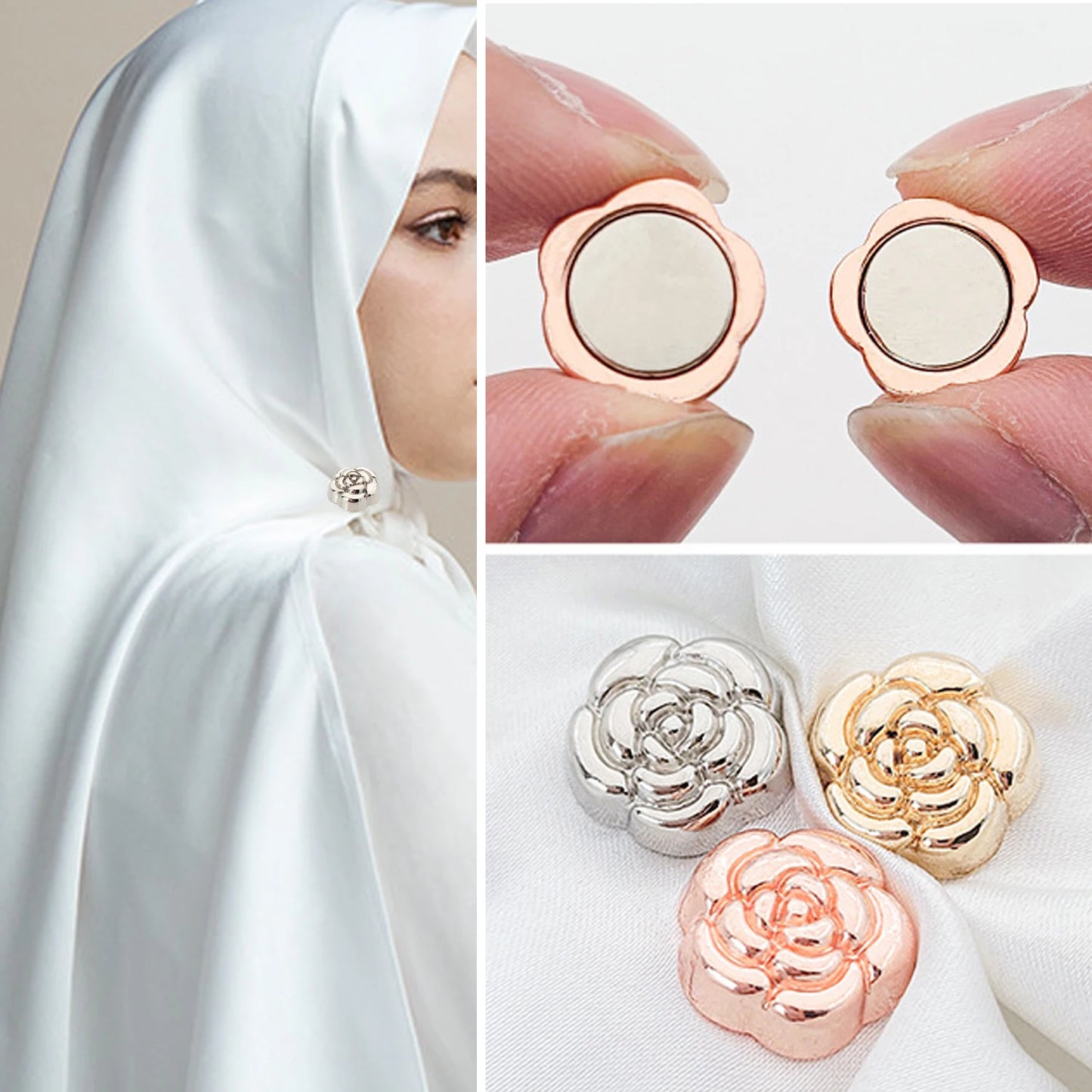 Aimants Hijab Rose
